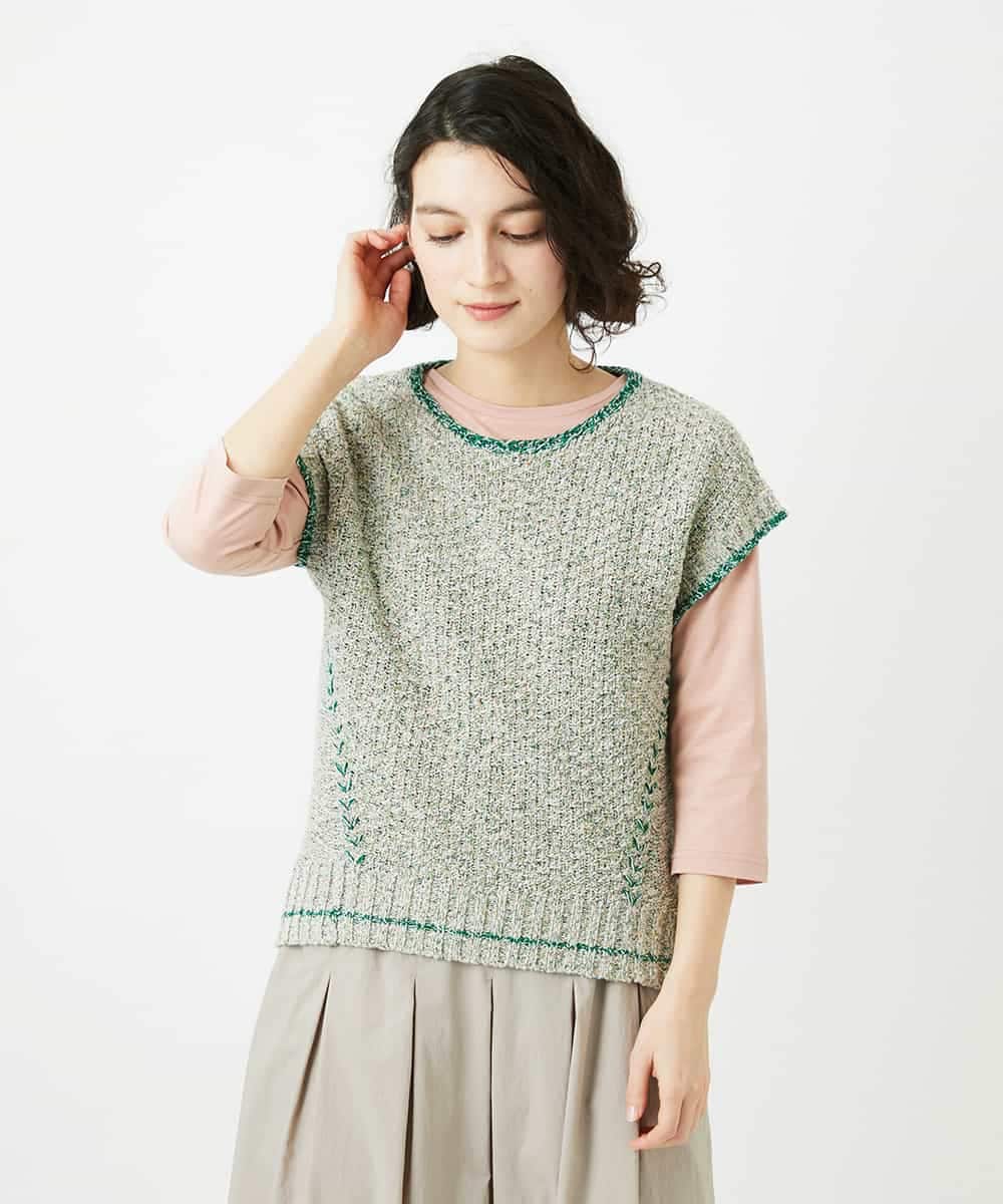 NHFED12270 GIANNI LO GIUDICE(小さいサイズ) コットンリネンニットベスト