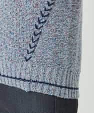 NHFED12270 GIANNI LO GIUDICE(小さいサイズ)(メゾン ドゥ サンク) コットンリネンニットベスト ブルー