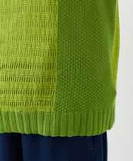 NHFEF13250 GIANNI LO GIUDICE(小さいサイズ)(メゾン ドゥ サンク) コットン杢ニットベスト ライトグリーン