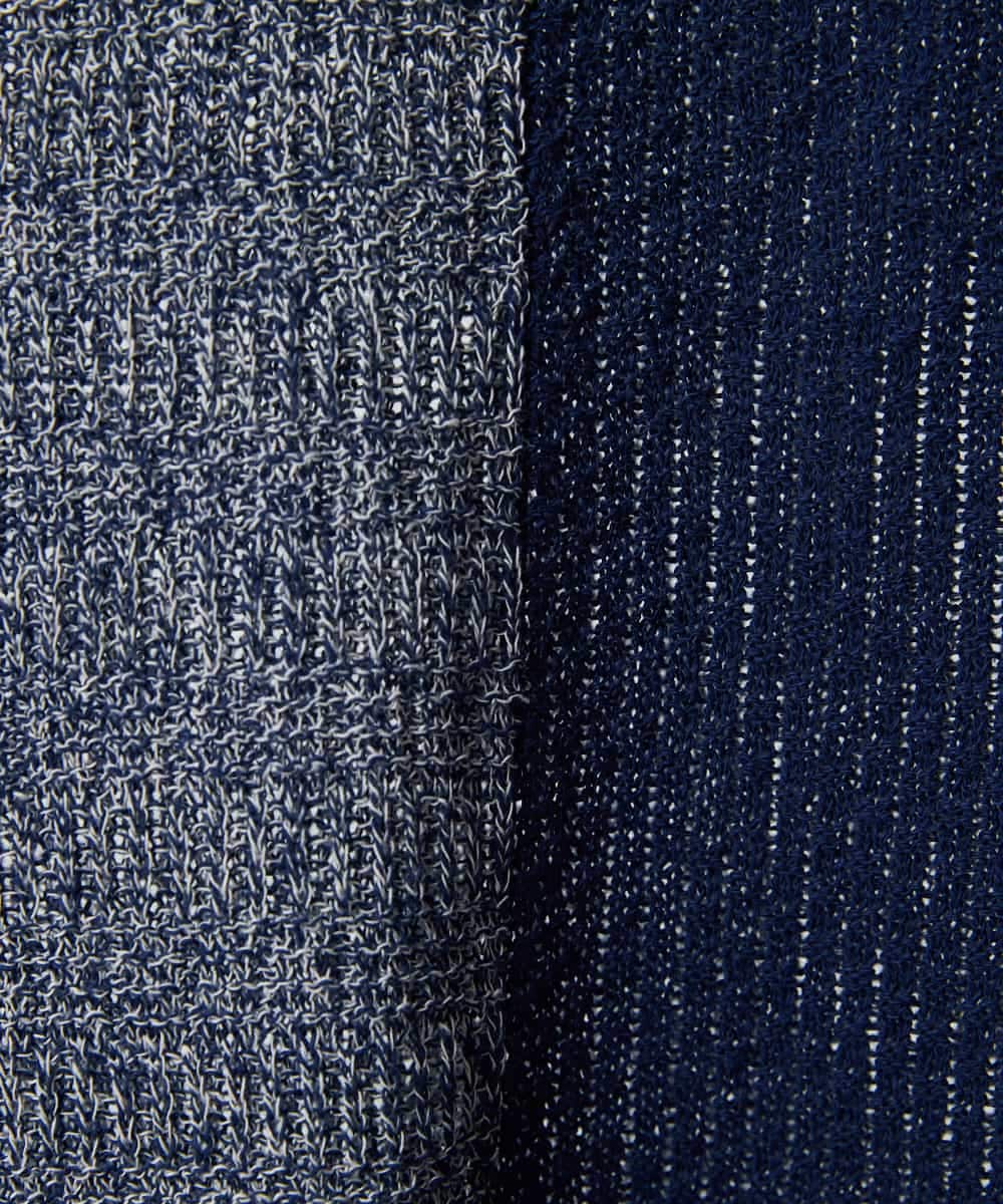 NHFEF13250 GIANNI LO GIUDICE(小さいサイズ)(メゾン ドゥ サンク) コットン杢ニットベスト ライトグリーン