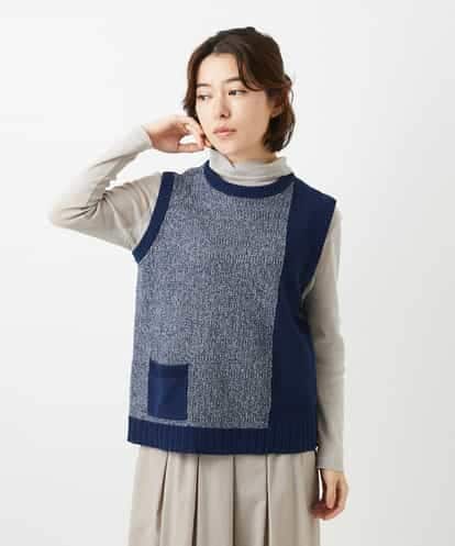 NHFEF13250 GIANNI LO GIUDICE(小さいサイズ) コットン杢ニットベスト