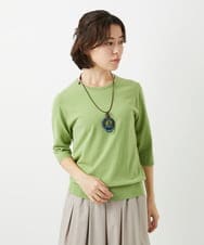 NHFEF80150 GIANNI LO GIUDICE(小さいサイズ)(メゾン ドゥ サンク) [アンサンブル対応]クルーネックニットプルオーバー ピンク