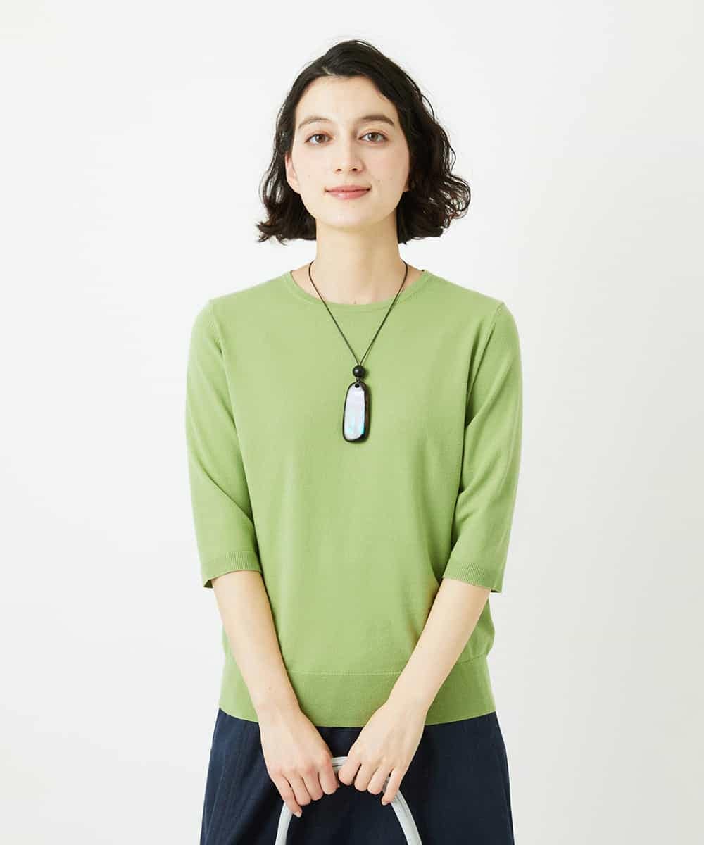 NHFEF80150 GIANNI LO GIUDICE(小さいサイズ)(メゾン ドゥ サンク) [アンサンブル対応]クルーネックニットプルオーバー ピンク