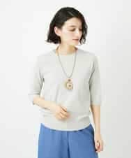 NHFEF80150 GIANNI LO GIUDICE(小さいサイズ)(メゾン ドゥ サンク) [アンサンブル対応]クルーネックニットプルオーバー ピンク