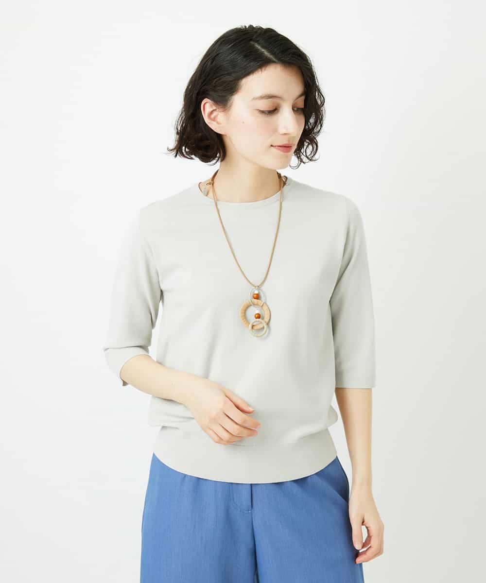 NHFEF80150 GIANNI LO GIUDICE(小さいサイズ)(メゾン ドゥ サンク) [アンサンブル対応]クルーネックニットプルオーバー ピンク