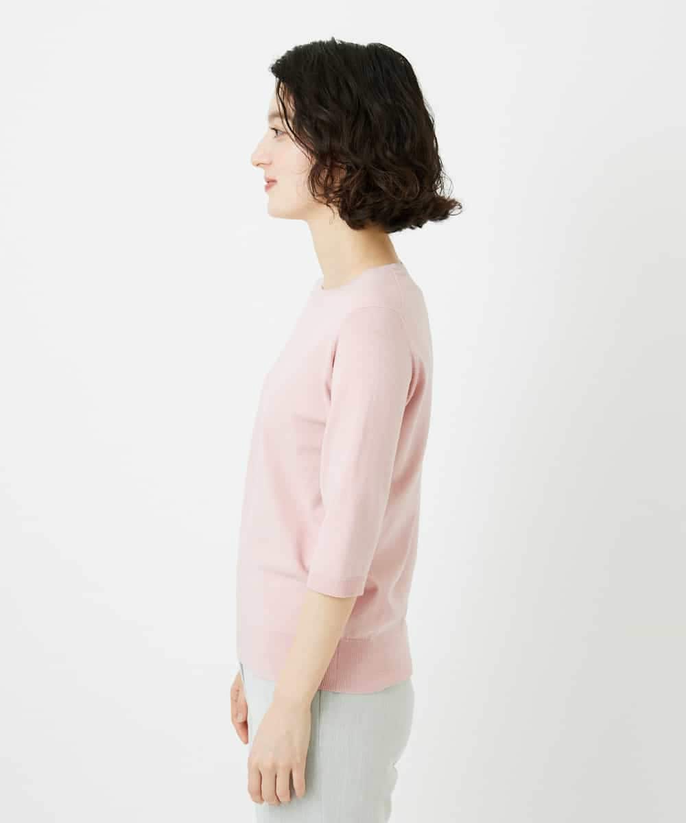 NHFEF80150 GIANNI LO GIUDICE(小さいサイズ)(メゾン ドゥ サンク) [アンサンブル対応]クルーネックニットプルオーバー ピンク