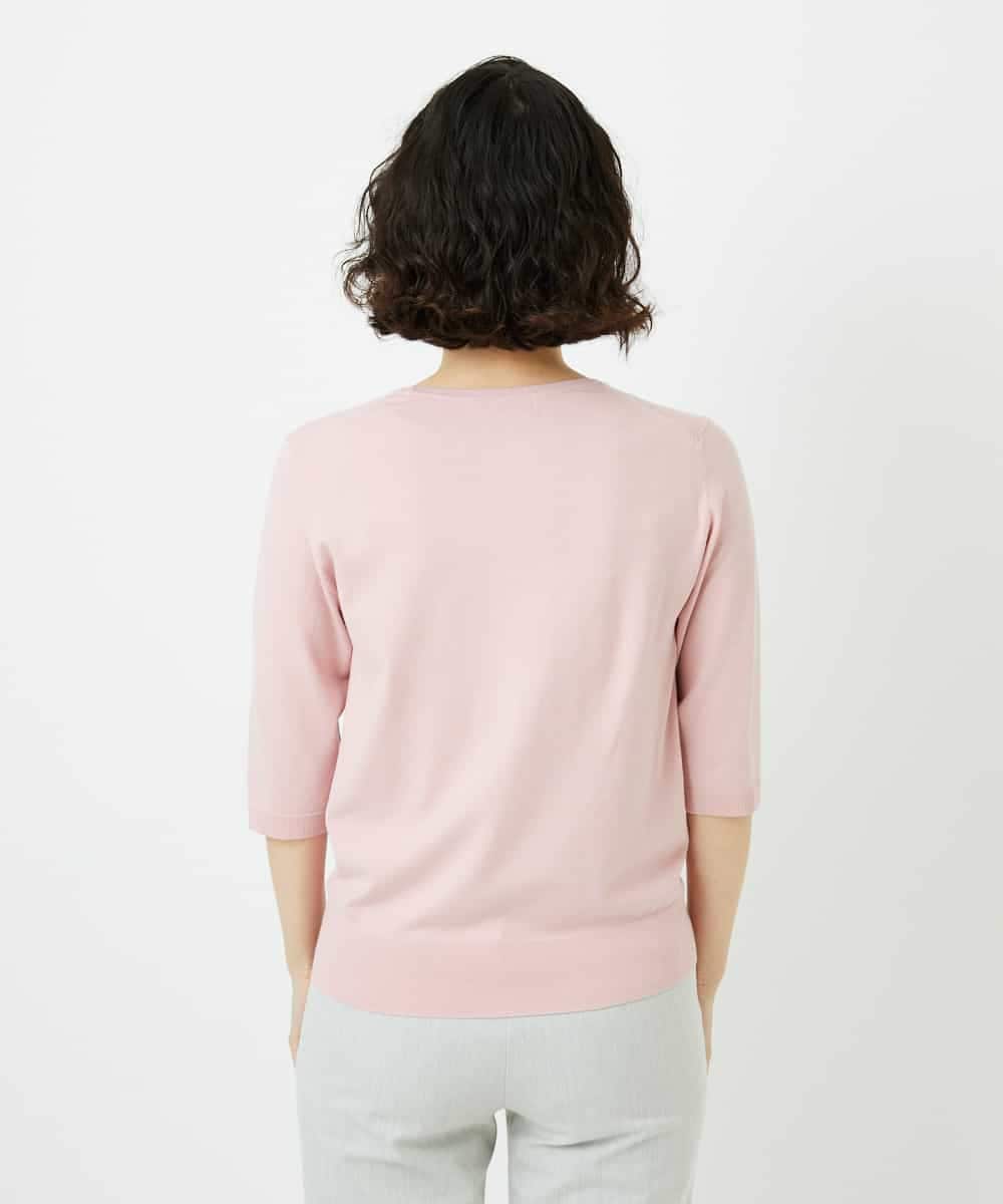 NHFEF80150 GIANNI LO GIUDICE(小さいサイズ)(メゾン ドゥ サンク) [アンサンブル対応]クルーネックニットプルオーバー ピンク