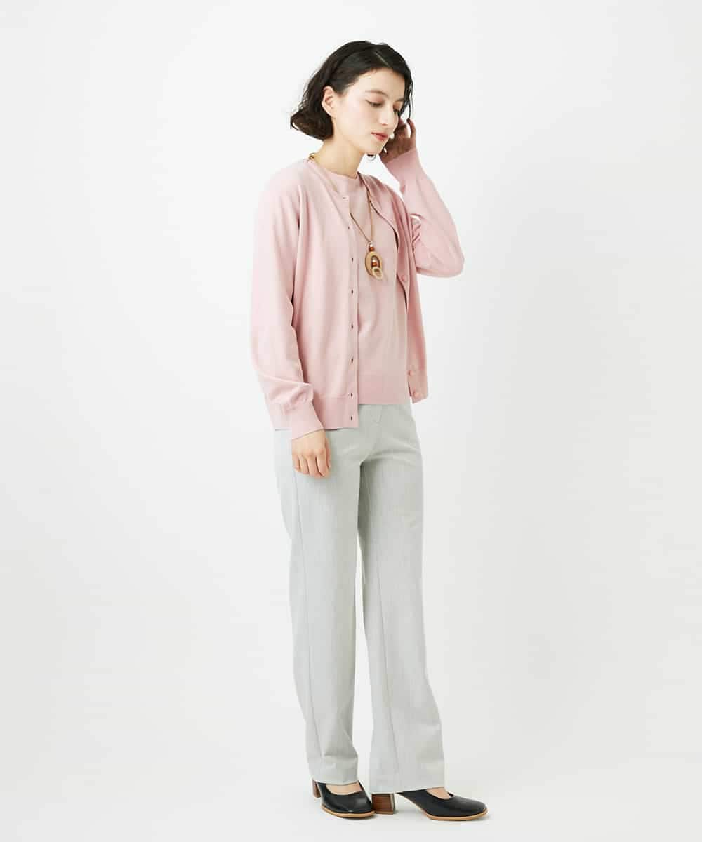 NHFEF80150 GIANNI LO GIUDICE(小さいサイズ)(メゾン ドゥ サンク) [アンサンブル対応]クルーネックニットプルオーバー ピンク