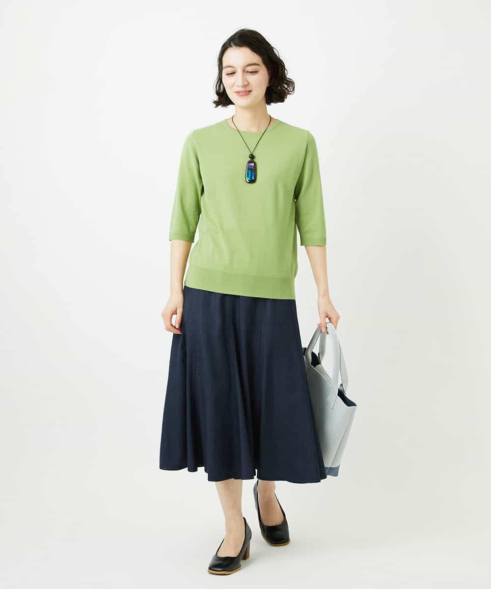 NHFEF80150 GIANNI LO GIUDICE(小さいサイズ)(メゾン ドゥ サンク) [アンサンブル対応]クルーネックニットプルオーバー ピンク