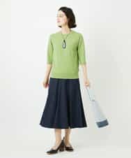 NHFEF80150 GIANNI LO GIUDICE(小さいサイズ)(メゾン ドゥ サンク) [アンサンブル対応]クルーネックニットプルオーバー ピンク