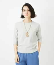 NHFEF80150 GIANNI LO GIUDICE(小さいサイズ)(メゾン ドゥ サンク) [アンサンブル対応]クルーネックニットプルオーバー ライトグレー