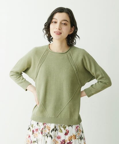 NHFET10210 GIANNI LO GIUDICE(小さいサイズ) [洗える]綿ギマニットプルオーバー