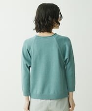 NHFET10210 GIANNI LO GIUDICE(小さいサイズ)(メゾン ドゥ サンク) [洗える]綿ギマニットプルオーバー イエローグリーン