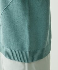 NHFET10210 GIANNI LO GIUDICE(小さいサイズ)(メゾン ドゥ サンク) [洗える]綿ギマニットプルオーバー イエローグリーン