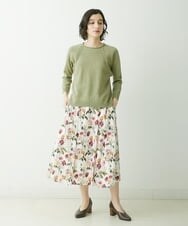 NHFET10210 GIANNI LO GIUDICE(小さいサイズ)(メゾン ドゥ サンク) [洗える]綿ギマニットプルオーバー イエローグリーン