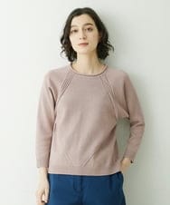 NHFET10210 GIANNI LO GIUDICE(小さいサイズ)(メゾン ドゥ サンク) [洗える]綿ギマニットプルオーバー イエローグリーン