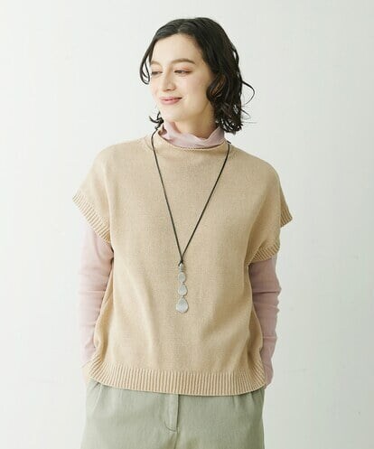 NHFET11240 GIANNI LO GIUDICE(小さいサイズ) [洗える]綿ギマショートスリーブニット