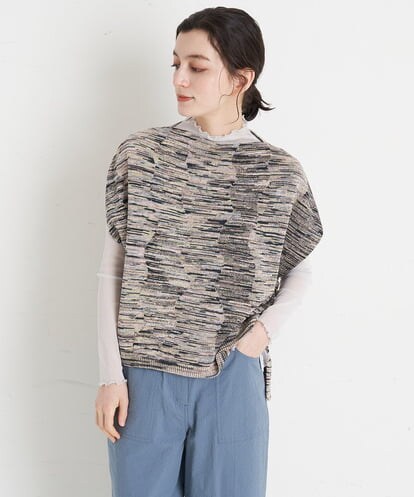 NHFET22330 GIANNI LO GIUDICE(小さいサイズ) [日本製]ミックスカラーニットベスト