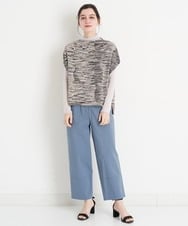 NHFET22330 GIANNI LO GIUDICE(小さいサイズ)(メゾン ドゥ サンク) [日本製]ミックスカラーニットベスト ピンク・ネイビー系ミックス