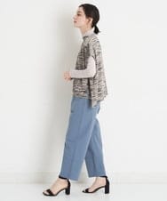 NHFET22330 GIANNI LO GIUDICE(小さいサイズ)(メゾン ドゥ サンク) [日本製]ミックスカラーニットベスト ピンク・ネイビー系ミックス