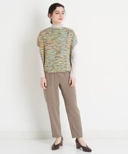 NHFET22330 GIANNI LO GIUDICE(小さいサイズ)(メゾン ドゥ サンク) [日本製]ミックスカラーニットベスト ピンク・ネイビー系ミックス