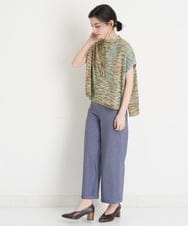 NHFET22330 GIANNI LO GIUDICE(小さいサイズ)(メゾン ドゥ サンク) [日本製]ミックスカラーニットベスト ピンク・ネイビー系ミックス