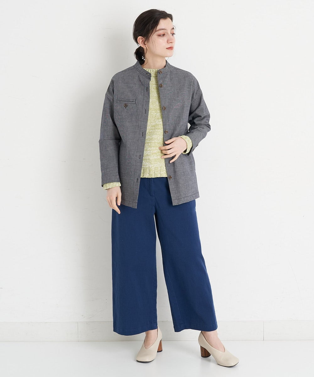 NHFEU32230 GIANNI LO GIUDICE(小さいサイズ)(メゾン ドゥ サンク) [日本製/洗える]綿ギマミックスカラーニット ピンク