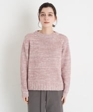 NHFEU32230 GIANNI LO GIUDICE(小さいサイズ)(メゾン ドゥ サンク) [日本製/洗える]綿ギマミックスカラーニット ピンク