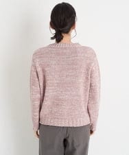 NHFEU32230 GIANNI LO GIUDICE(小さいサイズ)(メゾン ドゥ サンク) [日本製/洗える]綿ギマミックスカラーニット ピンク
