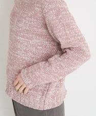 NHFEU32230 GIANNI LO GIUDICE(小さいサイズ)(メゾン ドゥ サンク) [日本製/洗える]綿ギマミックスカラーニット ピンク