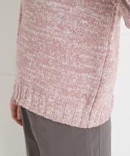 NHFEU32230 GIANNI LO GIUDICE(小さいサイズ)(メゾン ドゥ サンク) [日本製/洗える]綿ギマミックスカラーニット ピンク