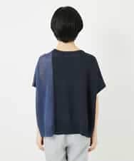 NHFGA40260 GIANNI LO GIUDICE(小さいサイズ)(メゾン ドゥ サンク) バイカラーニットプルオーバー ネイビー系