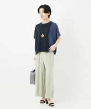 NHFGA40260 GIANNI LO GIUDICE(小さいサイズ)(メゾン ドゥ サンク) バイカラーニットプルオーバー ネイビー系