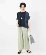 NHFGA40260 GIANNI LO GIUDICE(小さいサイズ)(メゾン ドゥ サンク) バイカラーニットプルオーバー ネイビー系