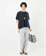 NHFGA40260 GIANNI LO GIUDICE(小さいサイズ)(メゾン ドゥ サンク) バイカラーニットプルオーバー ネイビー系