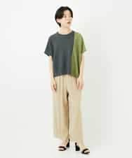 NHFGA40260 GIANNI LO GIUDICE(小さいサイズ)(メゾン ドゥ サンク) バイカラーニットプルオーバー ネイビー系