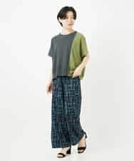 NHFGA40260 GIANNI LO GIUDICE(小さいサイズ)(メゾン ドゥ サンク) バイカラーニットプルオーバー ネイビー系