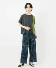 NHFGA40260 GIANNI LO GIUDICE(小さいサイズ)(メゾン ドゥ サンク) バイカラーニットプルオーバー ネイビー系