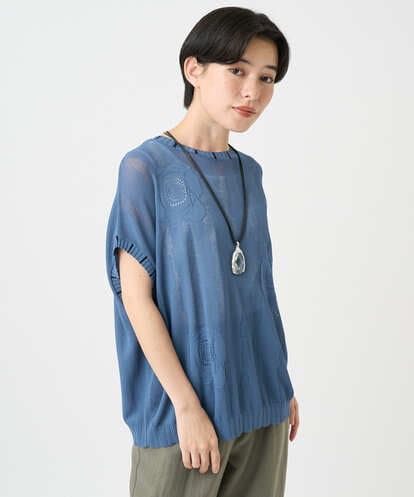 NHFGB01220 GIANNI LO GIUDICE(小さいサイズ) アイレットフラワーニットベスト