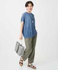 NHFGB01220 GIANNI LO GIUDICE(小さいサイズ)(メゾン ドゥ サンク) アイレットフラワーニットベスト ブルー