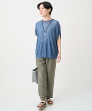 NHFGB01220 GIANNI LO GIUDICE(小さいサイズ)(メゾン ドゥ サンク) アイレットフラワーニットベスト ブルー