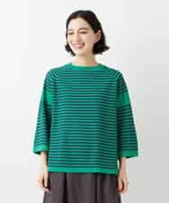 NHFGE40230 GIANNI LO GIUDICE(小さいサイズ)(メゾン ドゥ サンク) ペーパーヤーンボーダーニット ネイビー