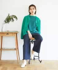 NHFGE40230 GIANNI LO GIUDICE(小さいサイズ)(メゾン ドゥ サンク) ペーパーヤーンボーダーニット ネイビー