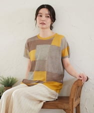 NHFGE50250 GIANNI LO GIUDICE(小さいサイズ)(メゾン ドゥ サンク) [アンサンブル対応]LEVITAサマーニット マスタード系