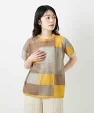 NHFGE50250 GIANNI LO GIUDICE(小さいサイズ)(メゾン ドゥ サンク) [アンサンブル対応]LEVITAサマーニット マスタード系