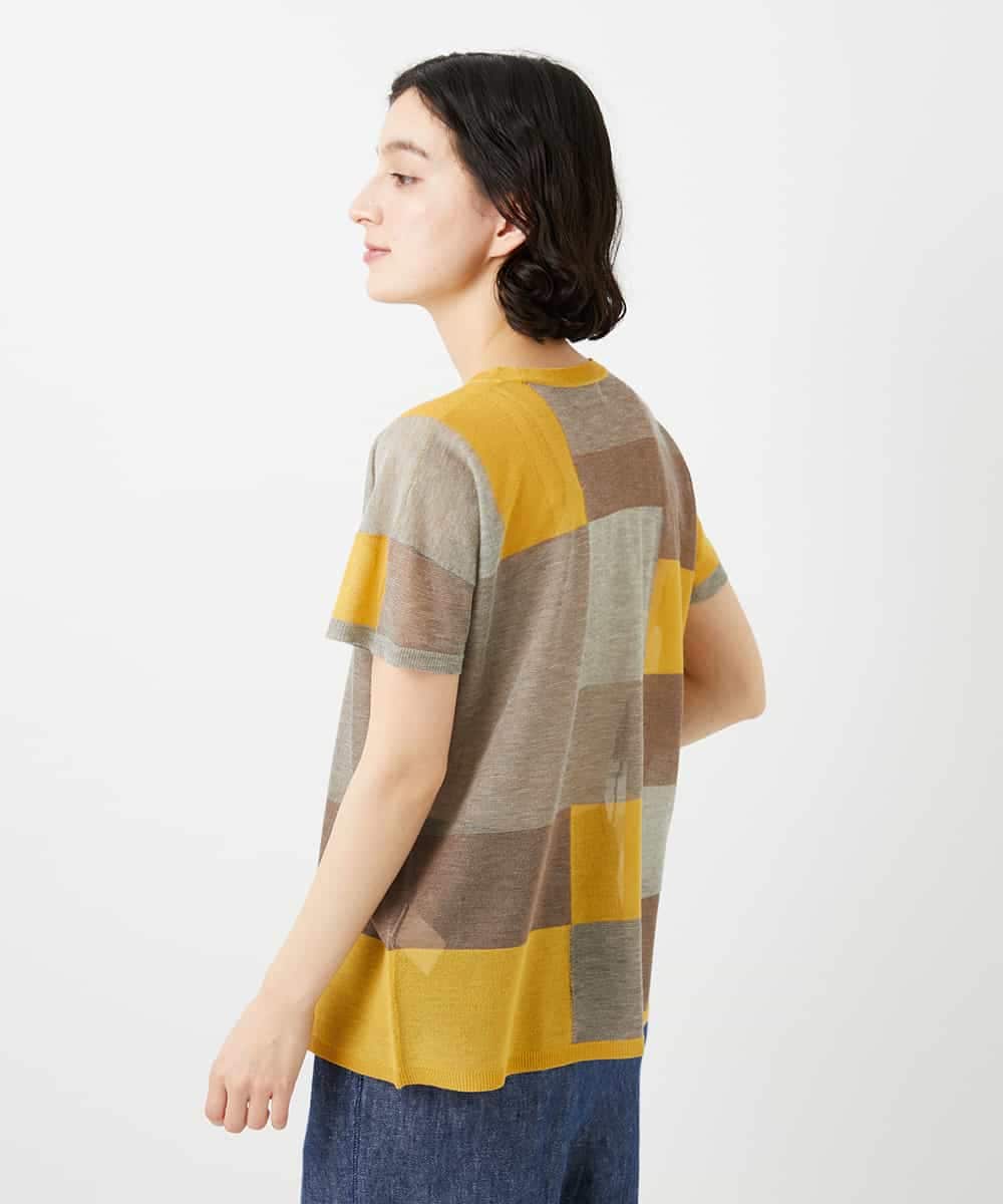 NHFGE50250 GIANNI LO GIUDICE(小さいサイズ)(メゾン ドゥ サンク) [アンサンブル対応]LEVITAサマーニット マスタード系