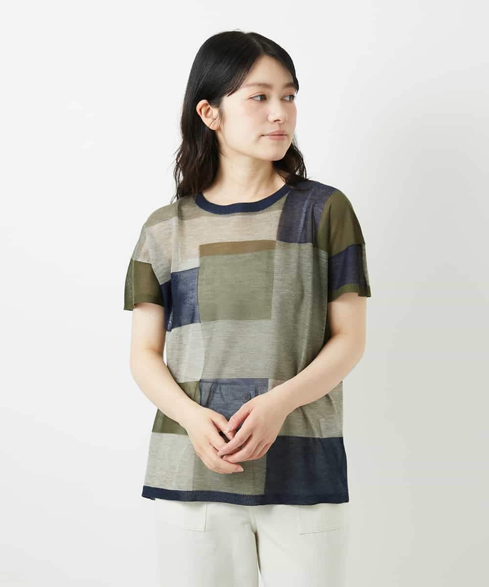 NHFGE50250 GIANNI LO GIUDICE(小さいサイズ)(メゾン ドゥ サンク) [アンサンブル対応]LEVITAサマーニット マスタード系