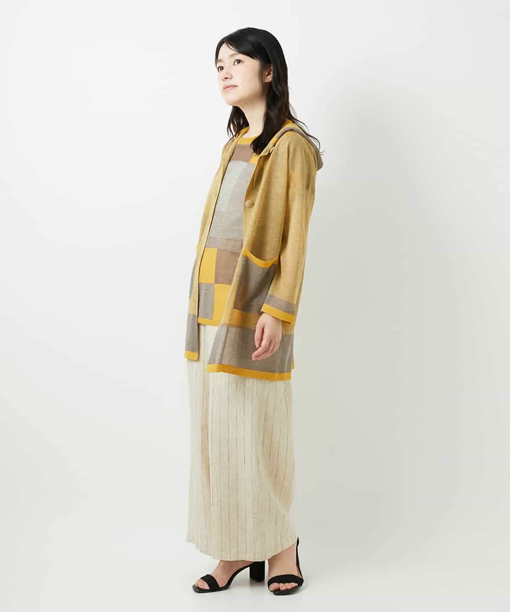 NHFGE50250 GIANNI LO GIUDICE(小さいサイズ)(メゾン ドゥ サンク) [アンサンブル対応]LEVITAサマーニット マスタード系