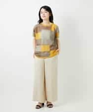 NHFGE50250 GIANNI LO GIUDICE(小さいサイズ)(メゾン ドゥ サンク) [アンサンブル対応]LEVITAサマーニット マスタード系