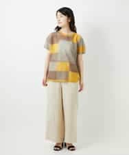 NHFGE50250 GIANNI LO GIUDICE(小さいサイズ)(メゾン ドゥ サンク) [アンサンブル対応]LEVITAサマーニット マスタード系